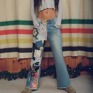 High waisted Flare Jean Indigo Craft